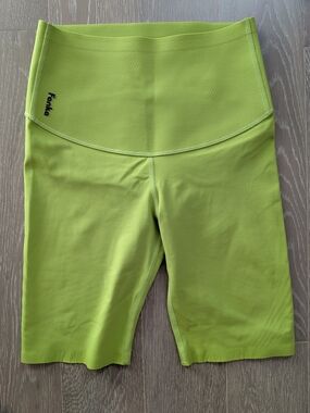 Fanka Lime High-Waist Bike Shorts